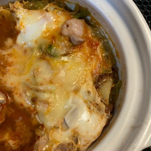 レンジで豆腐と白菜のキムチスープ